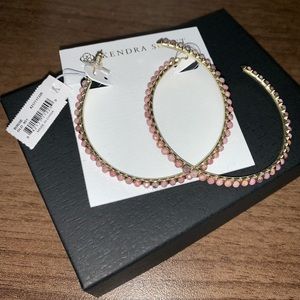 Kendra Scott Pink Birdie Hoop Earrings NWT